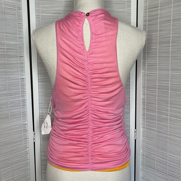 Pilcro Reversible Ribbed Tank Top Orange Pink Size M New without Price Tag - Picture 3 of 12